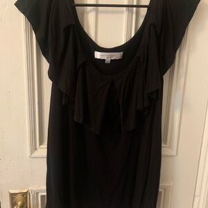 Black Ruffled Blouse